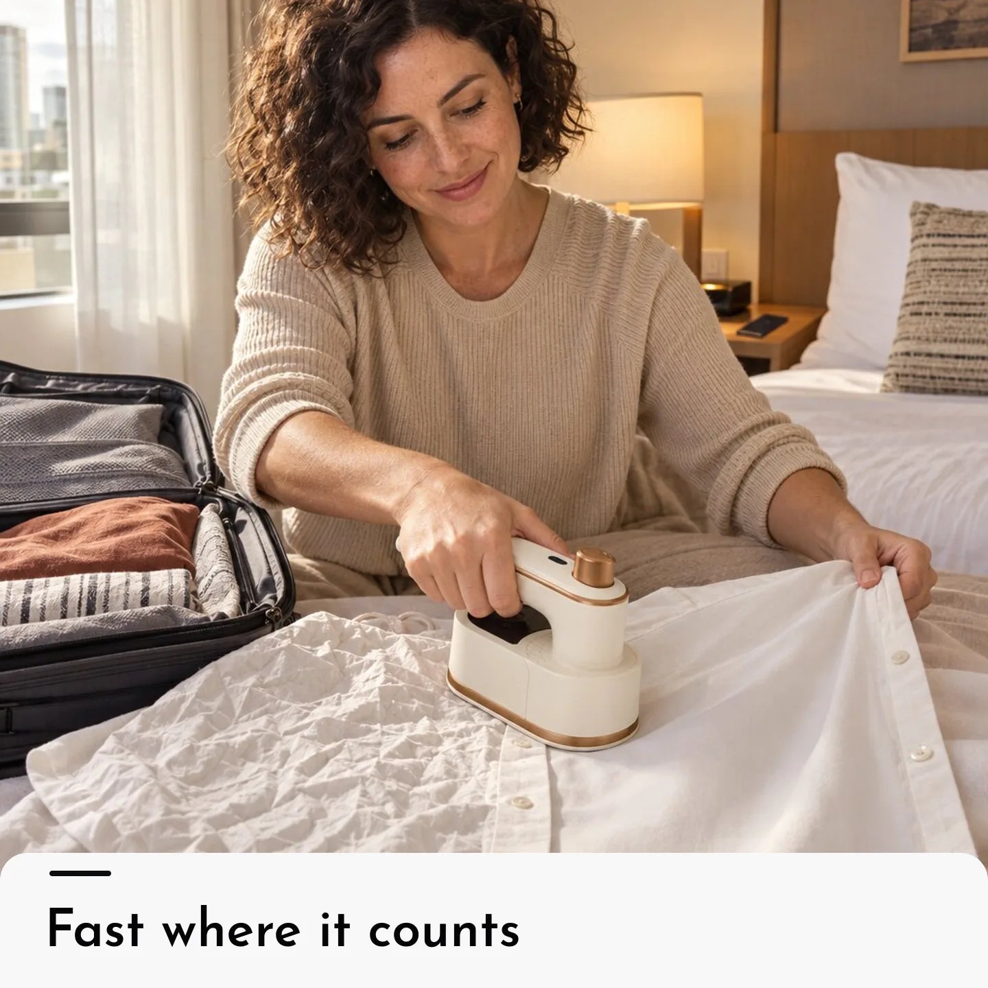 TripTidy™ CreaseAway Foldable Travel Steamer
